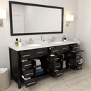 Modern Fittings Caroline Parkway 72" Double Bath Vanity with Quartz Top and Round Sinks