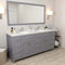 Modern Fittings Caroline Parkway 72" Double Bath Vanity with Quartz Top and Round Sinks Faucets