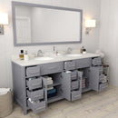 Modern Fittings Caroline Parkway 72" Double Bath Vanity with Quartz Top and Round Sinks