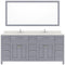 Modern Fittings Caroline Parkway 72" Double Bath Vanity with Quartz Top and Round Sinks Faucets