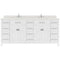 Modern Fittings Caroline Parkway 72" Double Bath Vanity with Quartz Top and Round Sinks