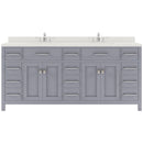 Modern Fittings Caroline Parkway 72" Double Bath Vanity with Quartz Top and Square Sinks