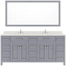 Modern Fittings Caroline Parkway 72" Double Bath Vanity with Quartz Top and Square Sinks