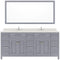 Modern Fittings Caroline Parkway 72" Double Bath Vanity with Quartz Top and Square Sinks