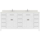 Modern Fittings Caroline Parkway 72" Double Bath Vanity with Quartz Top and Square Sinks