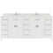 Modern Fittings Caroline Parkway 72" Double Bath Vanity with Quartz Top and Square Sinks