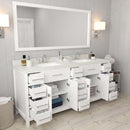 Modern Fittings Caroline Parkway 72" Double Bath Vanity with Quartz Top and Square Sinks