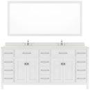 Modern Fittings Caroline Parkway 72" Double Bath Vanity with Quartz Top and Square Sinks