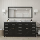 Modern Fittings Caroline Parkway 72" Double Bath Vanity with Marble Top and Round Sinks