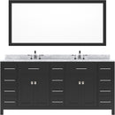 Modern Fittings Caroline Parkway 72" Double Bath Vanity with Marble Top and Round Sinks