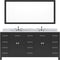 Modern Fittings Caroline Parkway 72" Double Bath Vanity with Marble Top and Round Sinks Faucets