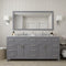 Modern Fittings Caroline Parkway 72" Double Bath Vanity with Marble Top and Round Sinks