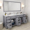 Modern Fittings Caroline Parkway 72" Double Bath Vanity with Marble Top and Round Sinks