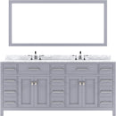 Modern Fittings Caroline Parkway 72" Double Bath Vanity with Marble Top and Round Sinks