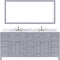 Modern Fittings Caroline Parkway 72" Double Bath Vanity with Marble Top and Round Sinks Faucets