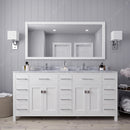 Modern Fittings Caroline Parkway 72" Double Bath Vanity with Marble Top and Round Sinks