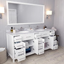 Modern Fittings Caroline Parkway 72" Double Bath Vanity with Marble Top and Round Sinks