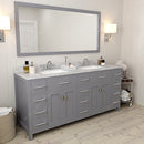 Modern Fittings Caroline Parkway 72" Double Bath Vanity with Marble Top and Square Sinks