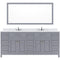 Modern Fittings Caroline Parkway 78" Double Bath Vanity with Calacatta Quartz Top and Round Sinks Faucets