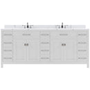 Modern Fittings Caroline Parkway 78" Double Bath Vanity with Calacatta Quartz Top and Round Sinks