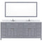 Modern Fittings Caroline Parkway 78" Double Bath Vanity with Calacatta Quartz Top and Square Sinks