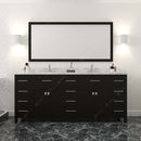 Modern Fittings Caroline Parkway 78" Double Bath Vanity with Cultured Marble Quartz Top and Round Sinks Faucets