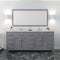 Modern Fittings Caroline Parkway 78" Double Bath Vanity with Cultured Marble Quartz Top and Round Sinks