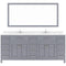 Modern Fittings Caroline Parkway 78" Double Bath Vanity with Cultured Marble Quartz Top and Round Sinks