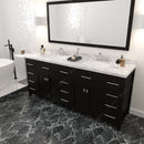 Modern Fittings Caroline Parkway 78" Double Bath Vanity with Cultured Marble Quartz Top and Square Sinks