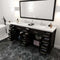 Modern Fittings Caroline Parkway 78" Double Bath Vanity with Cultured Marble Quartz Top and Square Sinks Faucets