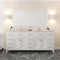 Modern Fittings Caroline Parkway 78" Double Bath Vanity with Cultured Marble Quartz Top and Square Sinks Faucets