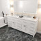 Modern Fittings Caroline Parkway 78" Double Bath Vanity with Cultured Marble Quartz Top and Square Sinks