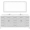 Modern Fittings Caroline Parkway 78" Double Bath Vanity with Cultured Marble Quartz Top and Square Sinks Faucets