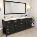 Modern Fittings Caroline Parkway 78" Double Bath Vanity with Quartz Top and Round Sinks