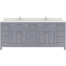 Modern Fittings Caroline Parkway 78" Double Bath Vanity with Quartz Top and Round Sinks