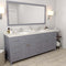 Modern Fittings Caroline Parkway 78" Double Bath Vanity with Quartz Top and Round Sinks Faucets