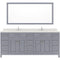 Modern Fittings Caroline Parkway 78" Double Bath Vanity with Quartz Top and Round Sinks