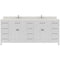 Modern Fittings Caroline Parkway 78" Double Bath Vanity with Quartz Top and Round Sinks