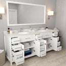 Modern Fittings Caroline Parkway 78" Double Bath Vanity with Quartz Top and Round Sinks Faucets