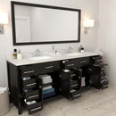 Modern Fittings Caroline Parkway 78" Double Bath Vanity with Quartz Top and Square Sinks