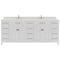 Modern Fittings Caroline Parkway 78" Double Bath Vanity with Quartz Top and Square Sinks