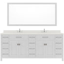 Modern Fittings Caroline Parkway 78" Double Bath Vanity with Quartz Top and Square Sinks