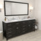 Modern Fittings Caroline Parkway 78" Double Bath Vanity with Marble Top and Round Sinks