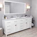 Modern Fittings Caroline Parkway 78" Double Bath Vanity with Marble Top and Round Sinks