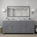 Modern Fittings Caroline Parkway 78" Double Bath Vanity with Marble Top and Square Sinks