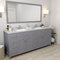 Modern Fittings Caroline Parkway 78" Double Bath Vanity with Marble Top and Square Sinks Faucets