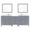 Modern Fittings Caroline Parkway 93" Double Bath Vanity with Calacatta Quartz Top and Round Sinks