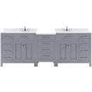 Modern Fittings Caroline Parkway 93" Double Bath Vanity with Calacatta Quartz Top and Square Sinks