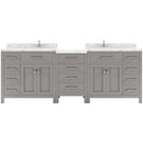 Modern Fittings Caroline Parkway 93" Double Bath Vanity with Cultured Marble Quartz Top and Round Sinks