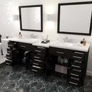 Modern Fittings Caroline Parkway 93" Double Bath Vanity with Cultured Marble Quartz Top and Round Sinks Faucets